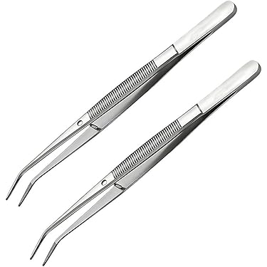 MMOBIEL 8 Stuks Anti-Statische Multifunctionele Plastic Precisie Pincet Set, Slant Flat Tip Pincet Puntige/Curved Tips voor Elektronika