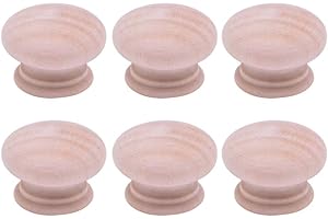 Healifty 15 Stücke Runde Holz Schubladenknopf Unvollendete Hardware Kabinett Einlochmontage Buche Kreiszugknopf Möbelgriff für Kleiderschrank Kommode Größe 2