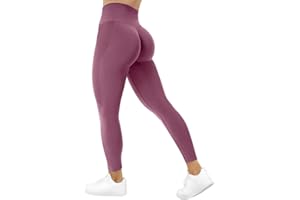 TAYOEA Leggings Deportivos de Compresión para Mujer Yoga Largo Slim Fit Fitness Gym Pantalones Opaco Scrunch Butt Yoga Pantalones Seamless Push Up Cintura Alta Entrenamiento Fitness Jogging
