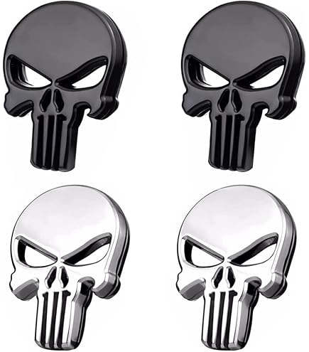 The Punisher Skull Autoaufkleber – 30 Cm, Wetterfest & UV-beständig, Made In Germany, Für Auto, Helm, Laptop