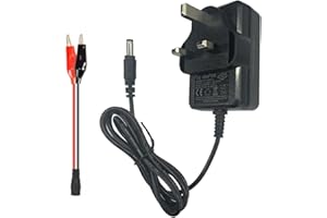 POLYNX 12 Volt Battery Charger for Ride on Toys Car, Universal 12V 1000mA Battery for Charger Kids Electric Car, Suitable forJeep Tractor Motorcycle ATV Accessories, Free Alligator Clip