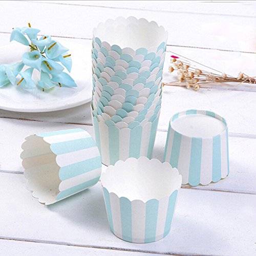 Keysui 100st gemischte bunte Papierkuchen Liner Tasse Cupcake Muffin backen - 5