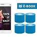 Produktbild Sportsment Kinesiotape für Sport, Freizeit und Physiotherapie inkl. gratis E-Book (elastisch, hautverträglich, selbstklebend, belastbar, wasserfest) 5 cm x 5 m [Blau x4]
