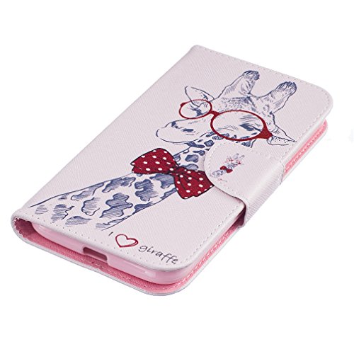 A9H MOTO G4 & G4 PLUS Leder Etui Tasche Handytasche Stand Hülle Etui with Karte Halterung Leder Wallet Klapphülle Flip Book Case,Flip Case Wallet Cover Tasche PU Leder Handytasche Handyhülle Schutz Hüllen im Bookstyle Ledertasche mit Stand Funktion Kartenfächer Magnetverschluss Magnet Etui Telefon-Kasten Handyhülle Standfunktion Handycover -09HUA - 3