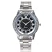 Produktbild Uhren Dellin Qualität Japanisches QuarzWomen's Herren Kristall Strass Edelstahl Analog Quarz Armbanduhr (Silber)