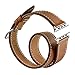 Produktbild Apple Watch Leather Armband 38mm,Sanday Doppel Premium Echtes Leder Vintage Band Strap Edelstahlschließe für Apple Watch 38mm Series 3 /2 /1 Braun