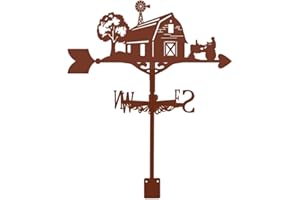 SUPERDANT Girouette de Jardin Exterieur de Ferme en Fer Forgé Girouettes Panneau de Direction de Girouette de Toit Décoration de Ferme Extérieure Ornement Deco Jardin Exterieur