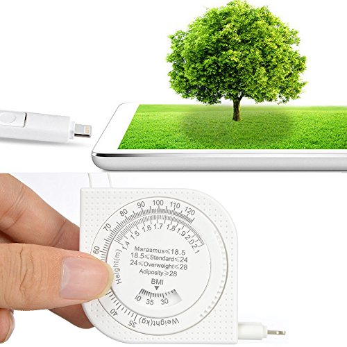 Multifunktions Aufladekabel, Blueidea® 2 in 1 Maßband USB Kabel, Micro USB + 8 Pin Ladekabel Kabel Datenkabel für iPhone & Android Smartphone, iPhone 6S / 6 Plus, OnePlus, Samsung, Sony, Huawei, usw - 8