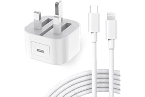 TORTOISE LOOK iPad Charger and Plug 20W USB C Fast Charger With 2M Cable for iPad Pro 9.7 10.5 12.9 inch 1st 2nd Generation/iPad Air 3rd/iPad Mini 2 3 4 5th Gen/iPad 4th 5th 6th 7th 8th 9th/iPhone 14 13 12 11
