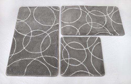 Kleine Wolke 4079146225 Badteppich Ramona, 100 Prozent Polyacryl, silbergrau, 120 x 70 cm - 3