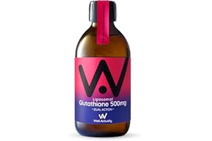 WELL ACTUALLY Liposomal Glutathione 500mg (50 Servings - 250ml) High Bioavailability Setria® Glutathione Supplement with Vitamin B6 & Selenium - Powerful Antioxidant - Vegan, Cherry Mint Flavour
