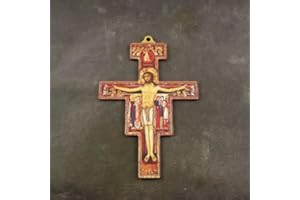 R. HEAVEN Christian 8.8cm St. Francis of Assisi wall cross wooden