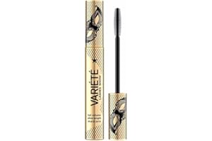 ‎EVELINE COSMETICS Eveline Cosmetics Variété Lang anhaltende volumengebende Mascara mit präziser Silikonbürste, Intensiv Schwarz