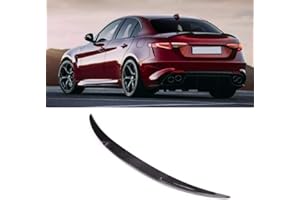 OUWTE Spoiler del Tronco Posteriore, Ala 3D in Fibra di Carbonio per Alfa Romeo Giulia 2017 - Accessori Auto