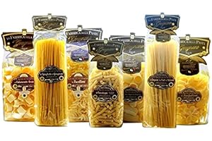 LA FABBRICA DELLA PASTA DI GRAGNANO Multipack Pasta di Gragnano IGP - Calamarata, Paccheri Rigati, Fusilloni, Linguine, Spaghetti, Farfalloni, Cavatappi 500gr x 7