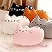 Produktbild Vintage Pillow Pet Cute Big Cat geformtes Kissen Sofa Deko Stofftier Plüsch Puppe (white)