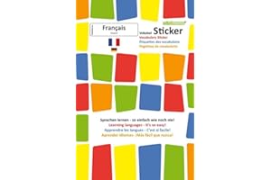 mindmemo Vokabel Sticker - Grundwortschatz Französisch / Deutsch - 280 Vokabel Aufkleber für Kinder und Erwachsene Französisch lernen leicht gemacht ... Lernen ganz einfach - 3D Lernhilfe