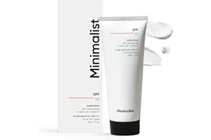 Minimalist Protezione solare SPF 50 leggera, nessun punto bianco, ampio spettro PA ++++, sicuro contro l'acne, per uomini e donne, 50 g (confezione da 1)