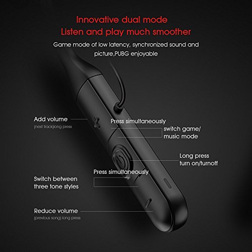 Auriculares Bluetooth Magn  ticos  Syllable Q3 Gunner Auriculares Bluetooth Inal  mbricos Juegos Casco In-ears 4 1 Deportivos con Micr  fono Dual  Cancelaci  n de Ruido CVC 6 0  Sonido Est  reo de Calidad Superior para iPhone  iPad  Android  Negro 