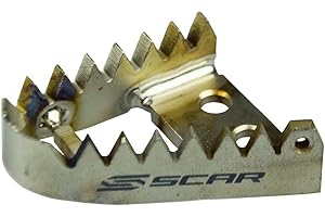 SCAR Puntera Freno Tarsero Titanio Compatible con HUSQVARNA TC FC TE FE BETA RR 250 300 350 390 430 480 XTRAINER 15-23 SHERCO SE SER SEF SEFR 12-23 KTM 03-16 690 790 950 990 1090 1190 1290 GASGAS