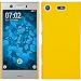 Produktbild PhoneNatic Case für Sony Xperia XZ1 Compact Hülle gelb gummiert Hard-case Cover