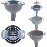 AEE 4 Piece Liquid Transfer Apparatus with Strainer Liquid Oil Spice Pulse Filling Transfer