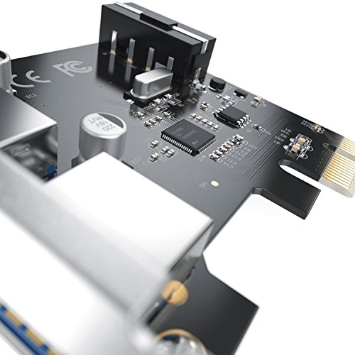 CSL – 2-Port USB 3.0 Karte PCIe Express Schnittstellenkarte Controller USB 3.0 Super Speed | USB Hub intern - 3