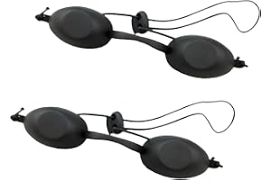 Heyumybit solskyddsglasögon, 2 st solarium skyddsglasögon, UV-skyddande glasögon, IPL skyddsglasögon, ögonskyddsglasögon, elastiskt band nyanserna för solarium