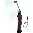 TUULKIT Rechargeable Torch - Magnetic Torch - Rechargeable Work Light - 5 Light Modes - LED Torch Super Bright Rechargeable with Hands Free Hook & Magnetic Base - 360° Rotation Flashlight (Small)