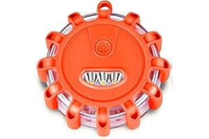 SMAMS Voiture, Eclairage d'urgence pour Voiture, Eclairage d'urgence, LEDs rotatives, Gyrophare, Eclairage d'urgence pour véhicules, Voitures, camions, avec Base magnétique et Crochet