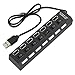 Aussel Hohe Geschwindigkeit 7 Häfen USB-NABE Multifunktions2.0 Nabe mit 7 Energien-Schaltern für Laptop-Notizbuch PC Computer (7 ports with switches)