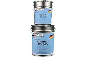 SAMATEC 2K epoxitjock beläggning, golvbeläggning för hallgolv, verkstadsgolv, garagegolv SamaPoxy BS96D 10 kg (RAL 7030 steng