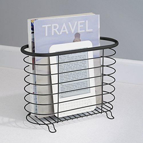 mDesign Zeitungs- und Zeitschriftenhalter für Bad, Büro, Eingangsbereich – Mattschwarz - 2