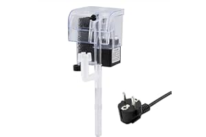 AEUZWR Filtre Extérieur pour Aquarium, Filtre Suspendu Type Pompe, Filtre Aquarium Cascade, Filtre d'aquarium de Haute Qualité, Filtre à Eau de Réservoir de Poissons, Slim Filtre Extérieur Aquarium