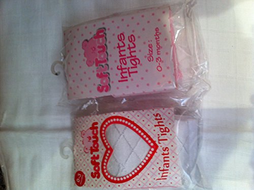 Cotton Rich Baby Tights (0/3 months, White)