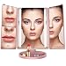 Produktbild BESTOPE Schminkspiegel 1x/2x/3x Vergrößerung mit 24 Leuchtmittel Kosmetikspiegel Beleuchtet Makeup Spiegel Touchscreen, Batterie und USB-Netzteil, 180 °Einstellbare Aufsatz-Tischspiegel (Rosa Gold)