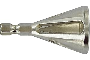 TIVOLY - Fraise HCS à Ébavurer - Pour Tiges Filetées et Tubes Métal ou Plastique Ø 7-22 mm - Queue Hexagonale 6,35 mm - Système Quick Change