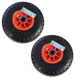 Belastbarkeit: 150 kg 2x Sackkarrenrad Pannensicher 260mm 3.00-4 PU Sackkarre Ersatzrad Rad Reifen