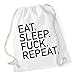 Produktbild Eat Sleep Fuck Repeat Gymsack White Certified Freak