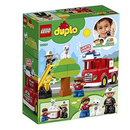 LEGO-DUPLO-10901-Autopompa-con-Luce-Blu-e-Sirena-Idea-Regalo-per-Bambini-dai-2-Anni-per-Diventare-un-Piccolo-Eroe-ed-Aiutare-i-Pompieri-Inventa-Tante-Storie-e-Costruisci-Questo-Set-di-Costruzioni