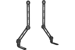 Maclean Uniwersalny uchwyt na soundbar do 15 kg | do ekranów do 49" | uchwyt głośnikowy do montażu pod lub nad telewizorem | regulowane ramiona, kompatybilny z VESA, montaż na ekranie