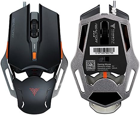 Gaming Mouse, 4000 DPI Programmable 6 Buttons Professional Wired Gaming Mice PC Computer Laptop Mouse Black