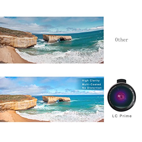 Clip-on-Phone-Lens-2-in-1-06x-Super-Ultra-Wide-Angle-Lens-125x-Macro-Lens-HD-For-Cell-Phone-Apple-iPhone-Android-Phone-iPad-Samsung-HTC-Nokia-Sony-Smartphones-Aluminum-Alloy-Optical-Glass-black-by-LC-