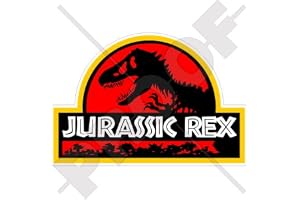 JURASSIC REX Tyrannosaurus dinosaurie 140 mm (5,5") vinyl stötfångare klistermärke, dekal