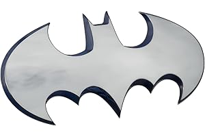 Fan Emblems Batman 3D Car Badge - 1989 Batwing Logo (Large Chrome: 90 x 186 x 5 mm)
