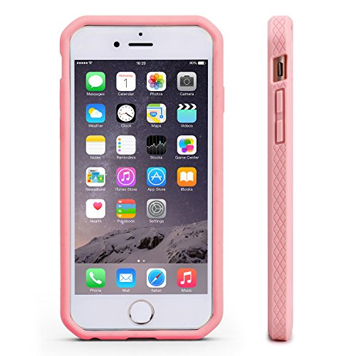 iPhone 6S Case, SAVFY iPhone 6 (4.7 inch) Shock Absorption Cover
Scratch Resistant Crystal Clear Shockproof Hard Back Panel Hybrid TPU
Soft Anti-Slip Comfort Bumper for Apple iPhone 6 / 6S [Pink]