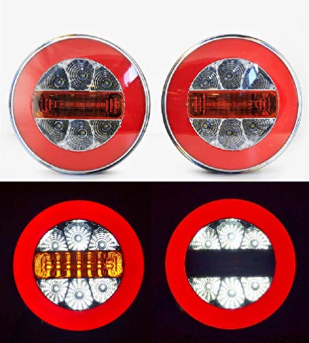 24/7Auto 2x 12V LED rotondo posteriore neon combinazione luci posteriori lampade