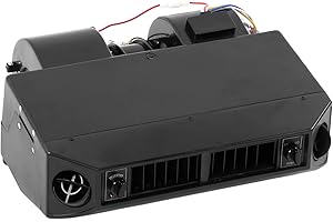 AQXREIGHT Evaporador De Aire Acondicionado 12V Universal Para Bajo Tablero Con Flujo De Aire De 3 Velocidades Y Conexiones De Manguera Ideal Para Autos Clásicos Y Maquinaria Pesada