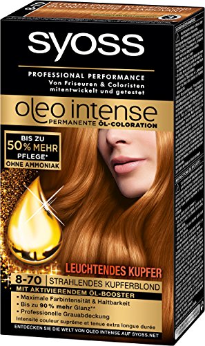 Syoss Oleo Intense 8-70 Strahlendes Kupferblond, 6er Pack (6 x 115 ml)