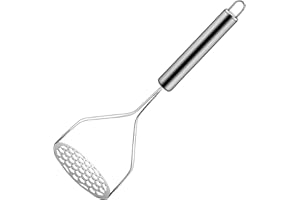COYONCE Kartoffelstampfer, Kein Rost Einheitliche Lochposition, Verdickt Kartoffel Stampfer Edelstahl mit Langem Griff, Geeignet für die Herstellung von Kartoffelpüree, Gemüsesäften und Obst